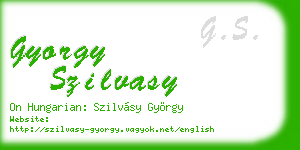 gyorgy szilvasy business card